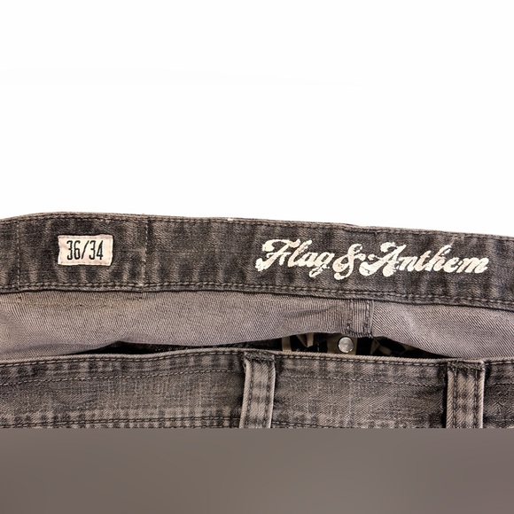 Flag & Anthem Nashville Straight Jeans 36x34 Wilkeson Wash Gray - Picture 4 of 6